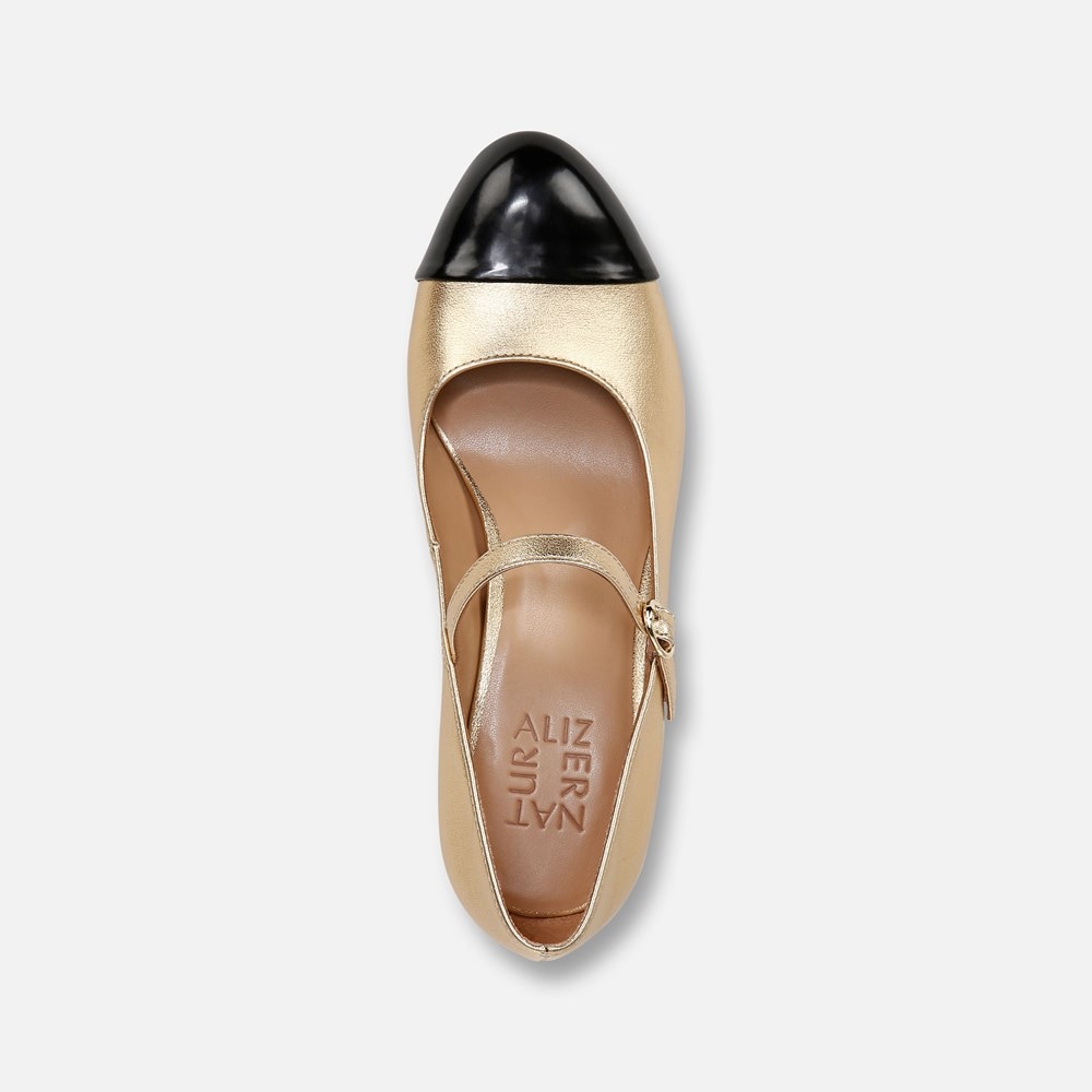 Naturalizer Lovable Mary Jane - Dark Gold / Black Faux Leather Naturalizer Lovable Mary Jane - Dark Gold / Black Faux Leather