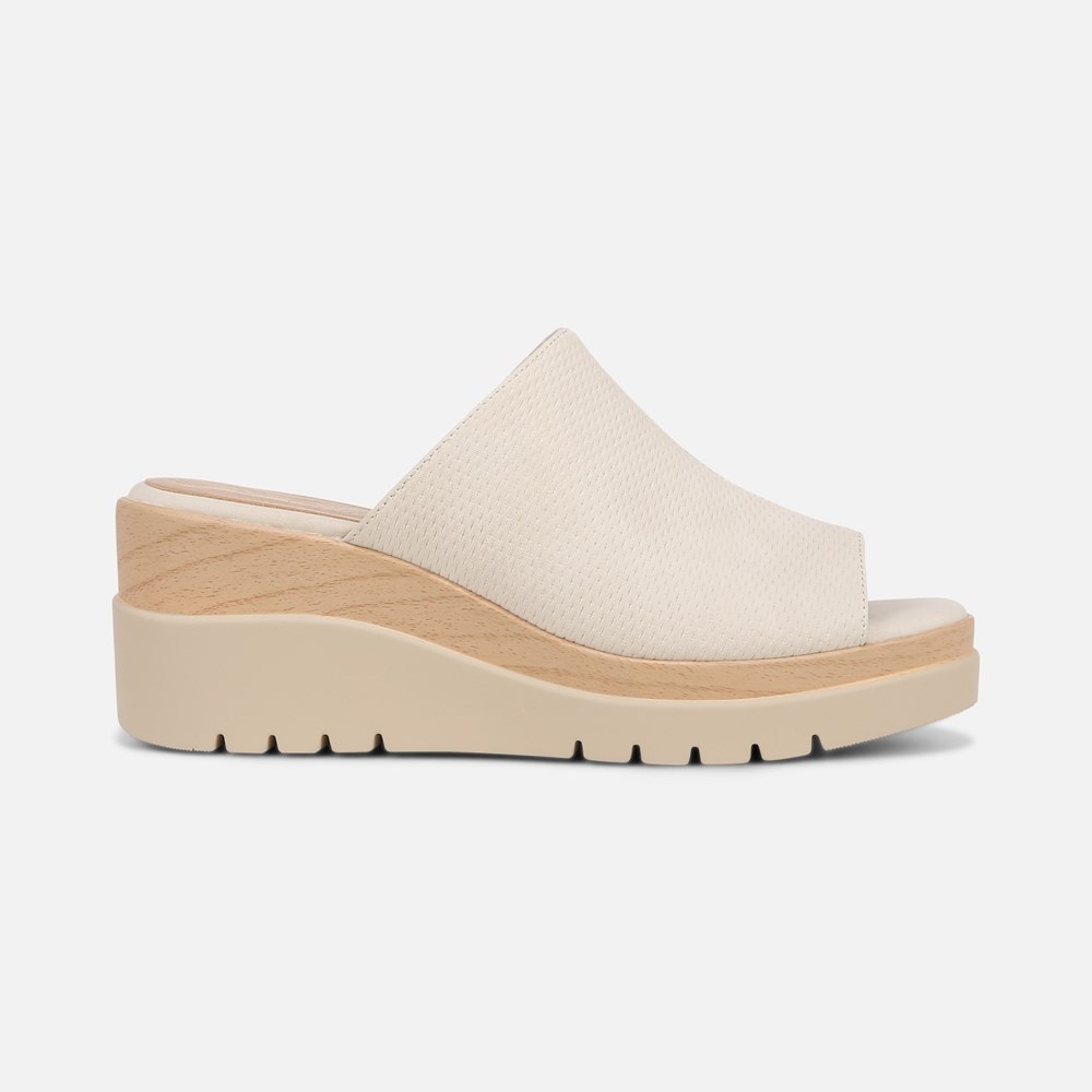 Naturalizer Soul Goodtimes Mule Wedge Sandal - Porcelain Faux Leather Naturalizer Soul Goodtimes Mule Wedge Sandal - Porcelain Faux Leather