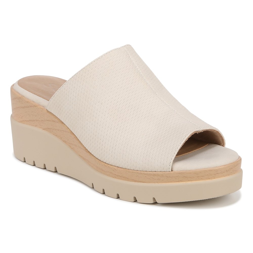 Naturalizer Soul Goodtimes Mule Wedge Sandal - Porcelain Faux Leather Naturalizer Soul Goodtimes Mule Wedge Sandal - Porcelain Faux Leather
