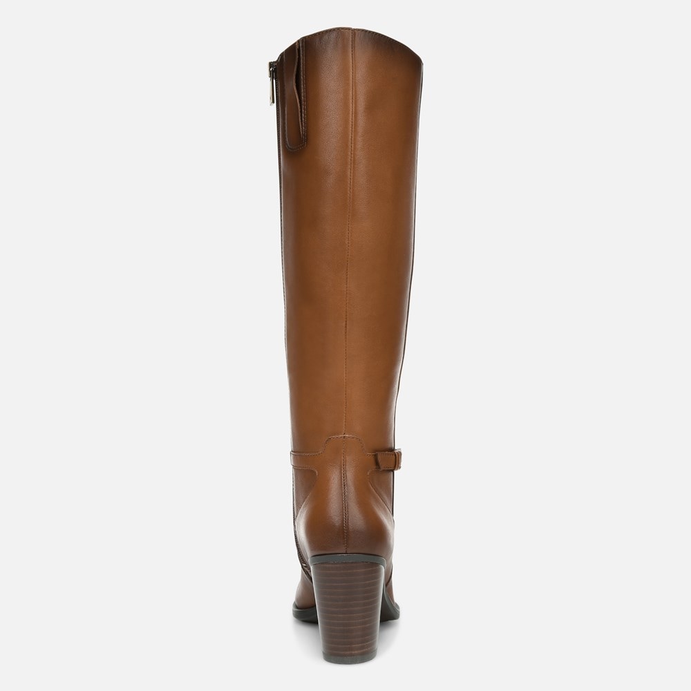 Naturalizer Kalina Wide Calf Knee High Boot - Cider Spice Leather