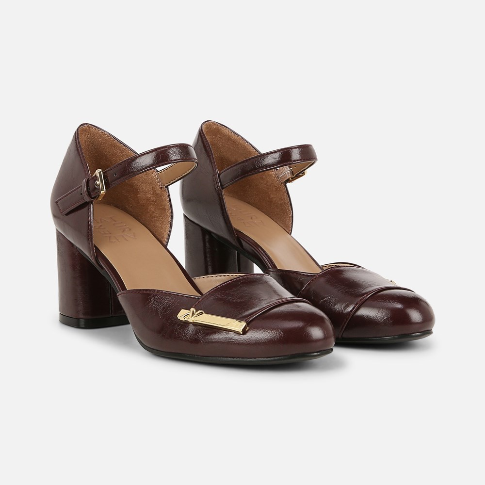 Naturalizer Lavish Mary Jane Pump - Merlot Wine Faux Leather