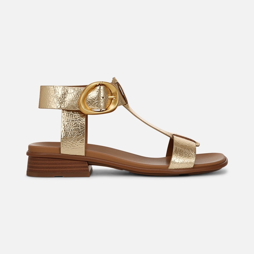 Naturalizer Brandy Sandal - Dark Gold Faux Leather Naturalizer Brandy Sandal - Dark Gold Faux Leather