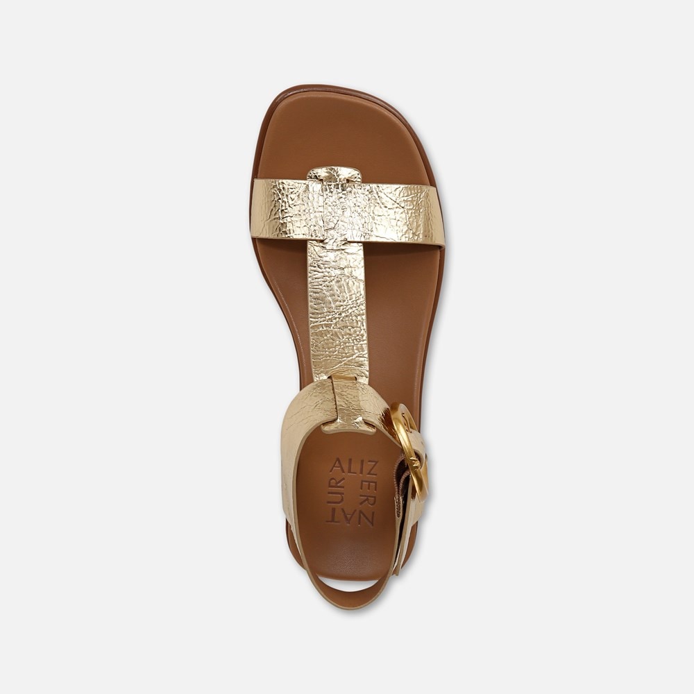 Naturalizer Brandy Sandal - Dark Gold Faux Leather Naturalizer Brandy Sandal - Dark Gold Faux Leather