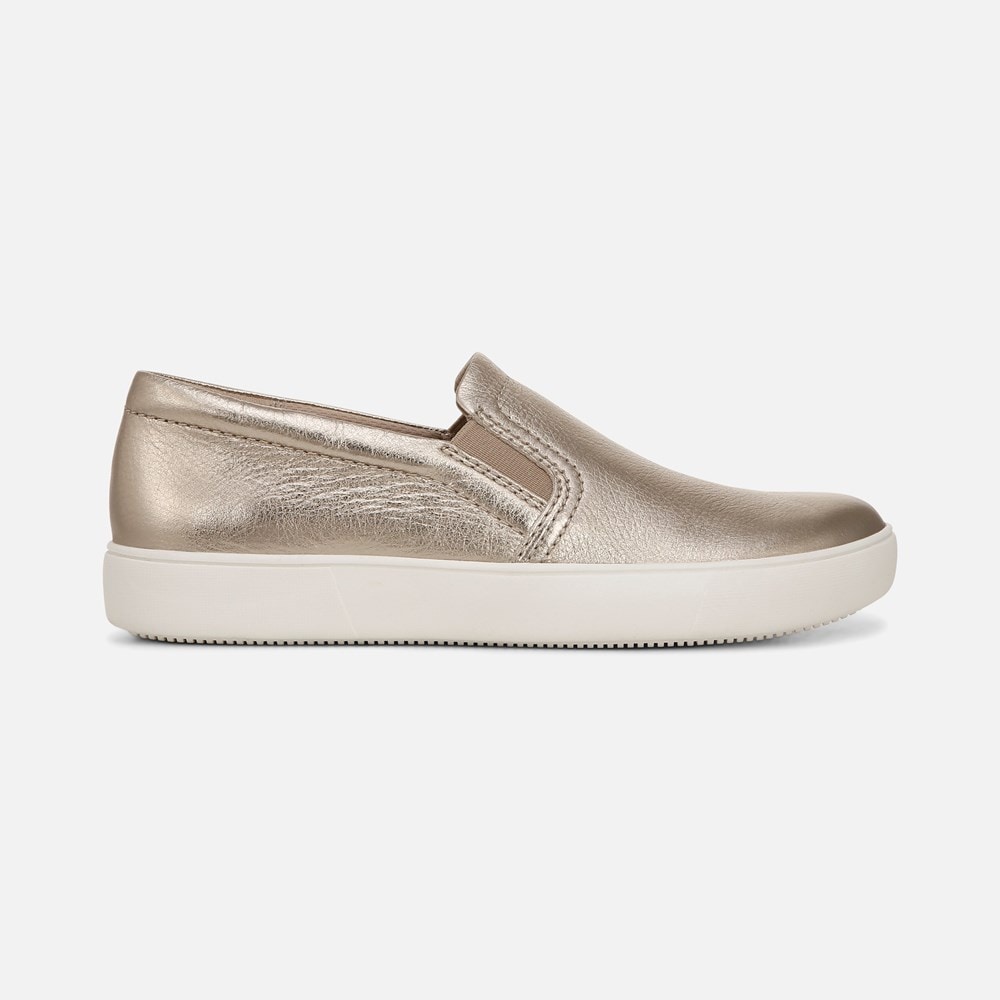 Naturalizer Marianne Slip On Sneaker - Warm Silver Leather Naturalizer Marianne Slip On Sneaker - Warm Silver Leather