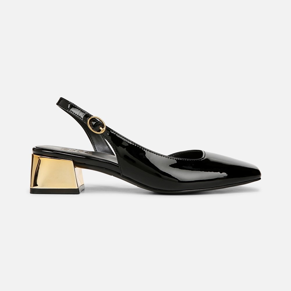 Naturalizer Jayla Slingback Pump - Black Faux Leather